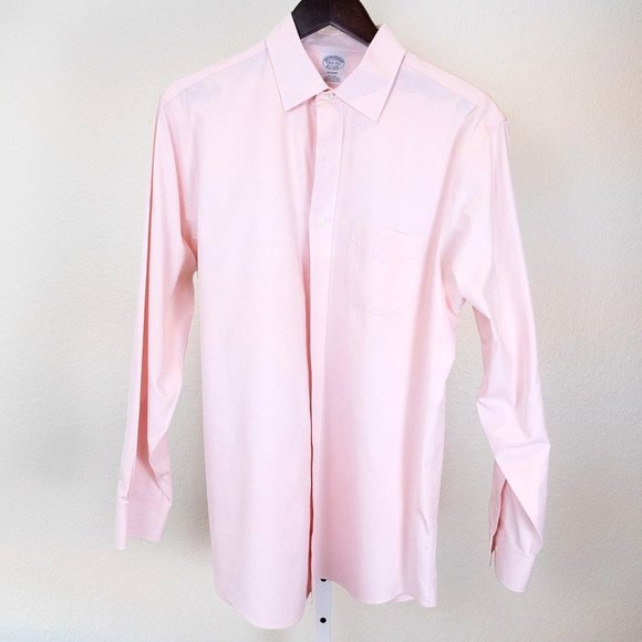 Brooks Brothers Other - Brooks Brothers Pink Button Down Dress Shirt, Regent Fit. 16.5